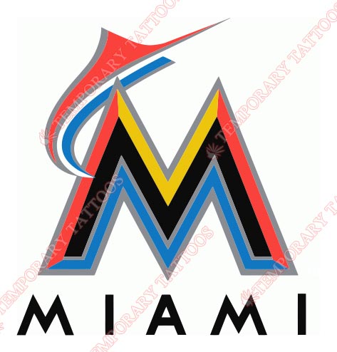 Miami Marlins Customize Temporary Tattoos Stickers NO.1683